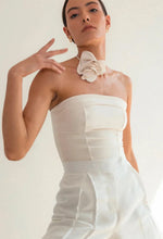Load image into Gallery viewer, Strapless Mesh Corset Top - Off-White