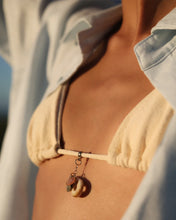 Load image into Gallery viewer, Triangle Thomas Ring Bikini Top - Creamy