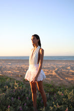 Load image into Gallery viewer, Peplum Mini Skirt Bottom with Shorts - White Lace