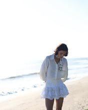 Load image into Gallery viewer, Peplum Mini Skirt Bottom with Shorts - White Lace