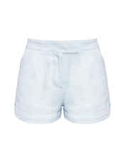 Load image into Gallery viewer, Straight Mini Shorts Bottom -  Light Blue Linen