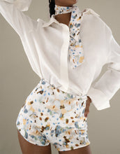 Load image into Gallery viewer, Mini Shorts Bottom - White Floral Crepe