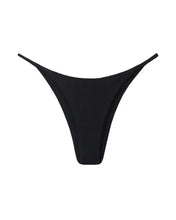 Load image into Gallery viewer, Triangle With Fixed Strap Bikini Bottom - Black Crepe