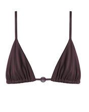 Load image into Gallery viewer, Triangle Thomas Ring Bikini Top  - Chocolate Brown