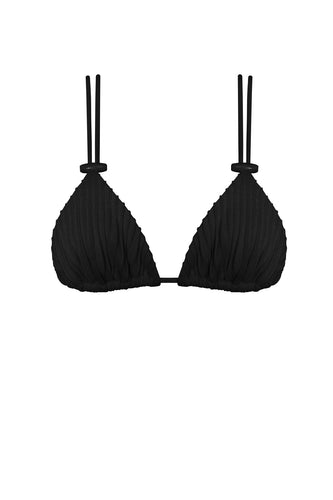 Nervura Triangle Bikini Top - Black