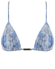 Load image into Gallery viewer, Triangle Bikini Top - Blue Floral