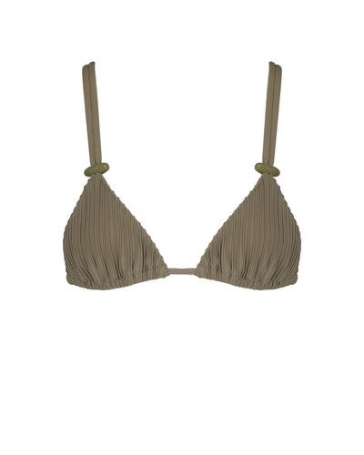Nervura Triangle Bikini Top - Khaki