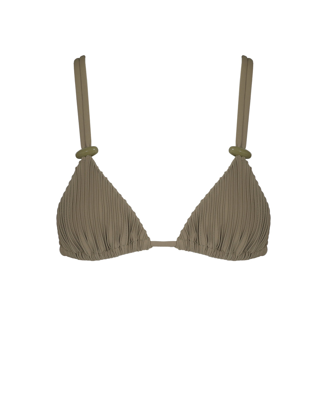 Nervura Triangle Bikini Top - Khaki