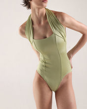 Load image into Gallery viewer, Ruched Tie Swimsuit - Green