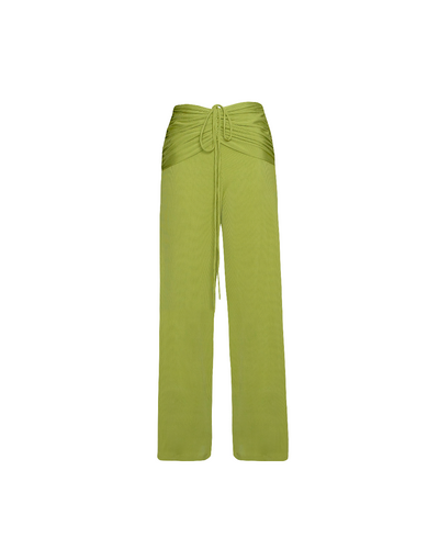 Calça Drapeada - Pear Green