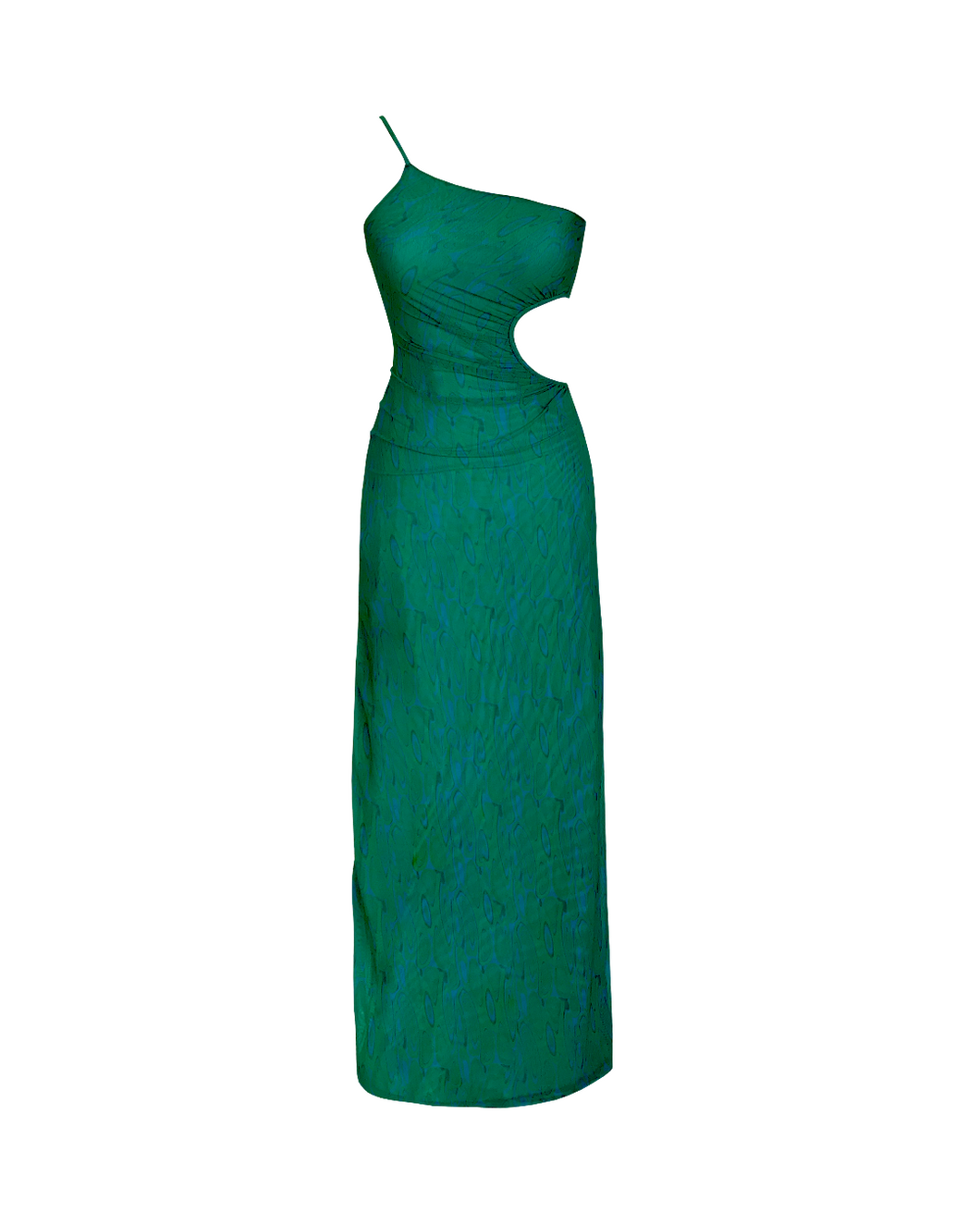 Vestido Fenda Franzido - PSY Green