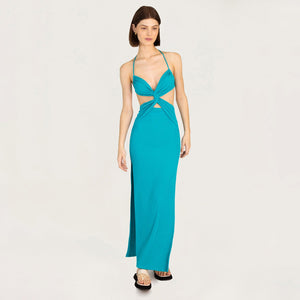 Crossed Dress - Turquoise