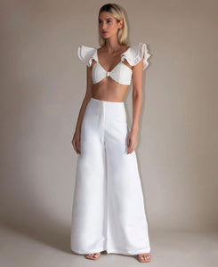 Icon Tailoring Pantaloon Bottom - Off-White Linen