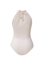 Load image into Gallery viewer, Ruched Neck Swimsuit - Off-White