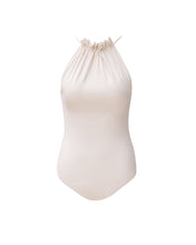 Load image into Gallery viewer, Ruched Neck Swimsuit - Off-White