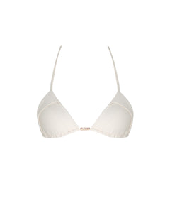 Triangle with Flared Cup Bikini Top - Off-White