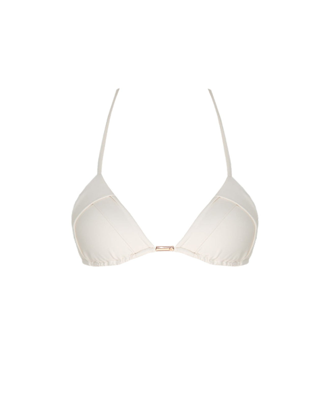 Triangle with Flared Cup Bikini Top - Off-White