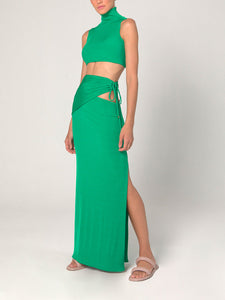 Top Cropped - Emerald Green