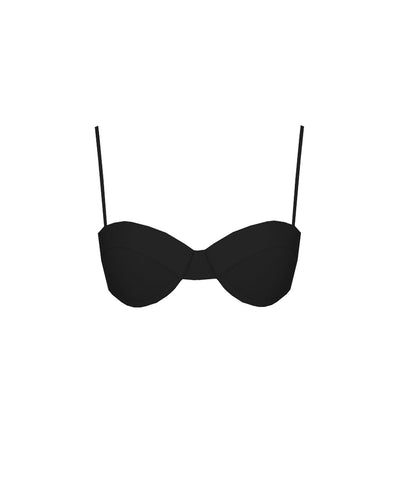 Half Cup Bikini Top - Black