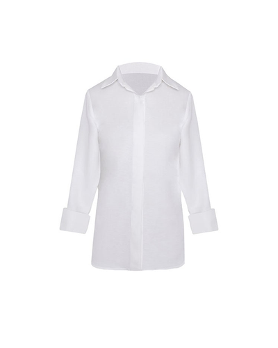 Tailoring Shirt Top - Off-White Linen