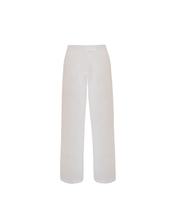 Load image into Gallery viewer, Straight Low Waist Detail Tailoring Pants Bottom - Off-White Linen