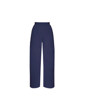 Load image into Gallery viewer, Straight High Waist Detail Tailoring Pants Bottom - Navy Blue Linen