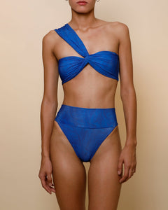 One-side Band Bikini top - Blue Waves