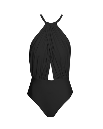 Pillow Neck Swimsuit - Black