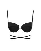 Load image into Gallery viewer, Top Franzido Pala Viés - Black