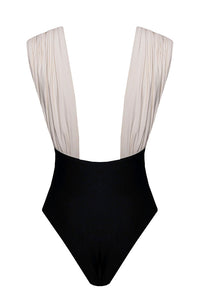 Drop Draped Swimsuit - Off-White